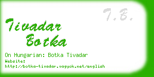 tivadar botka business card